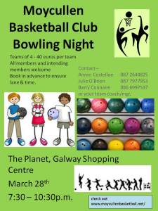 Moycullen Basketball Bowling night1